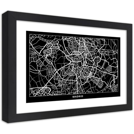 Quadro con cornice, Piano regolatore di Madrid - 30x20