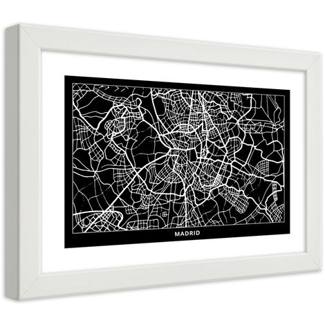 Quadro con cornice, Piano regolatore di Madrid - 30x20