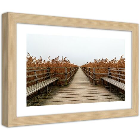 Quadro con cornice, Ponte lungo - 45x30