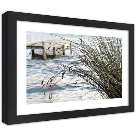 Quadro con cornice, Ponte sul mare - 60x40