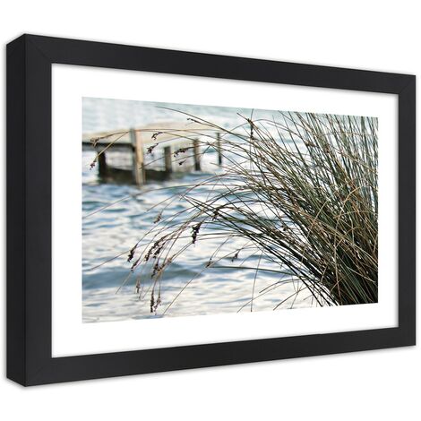 Quadro con cornice, Ponte sul mare - 90x60