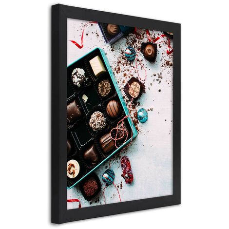 Quadro con cornice, Praline colorate - 20x30