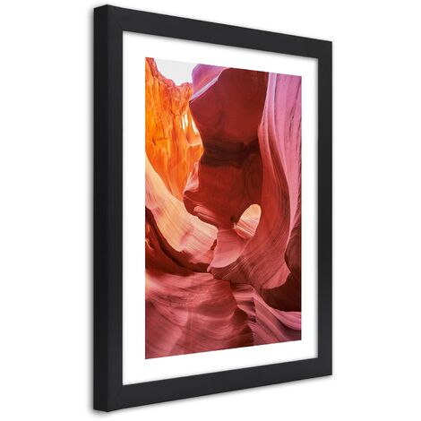Quadro con cornice, Rocce rosse - 20x30