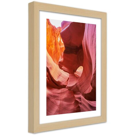 Quadro con cornice, Rocce rosse - 70x100