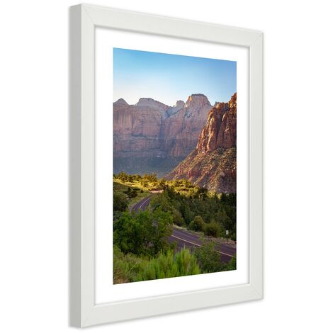 Quadro con cornice, Strada di montagna - 40x60