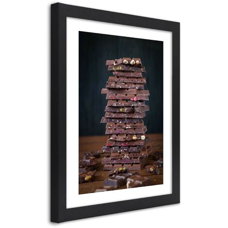 Quadro con cornice, Torre di cioccolato da dessert - 20x30