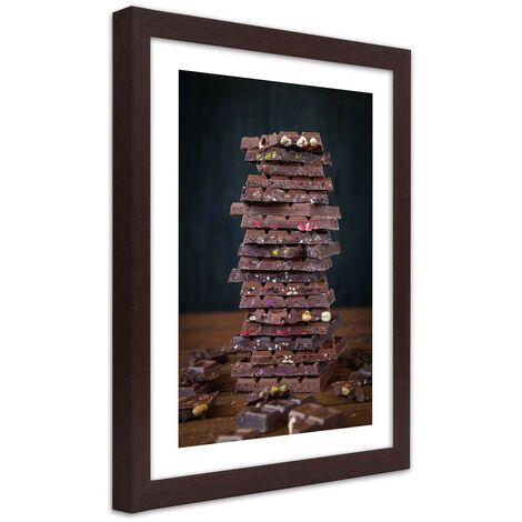 Quadro con cornice, Torre di cioccolato da dessert - 20x30