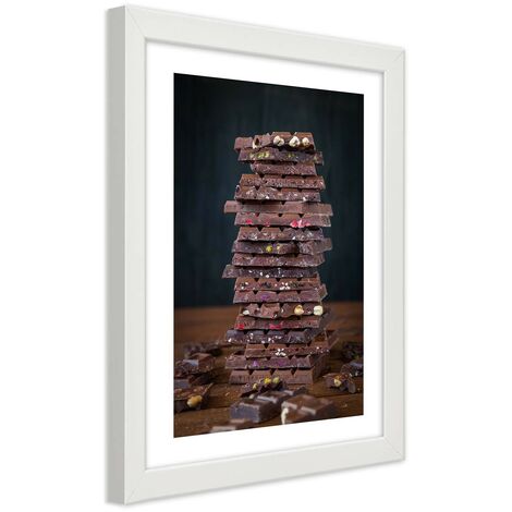 Quadro con cornice, Torre di cioccolato da dessert - 20x30