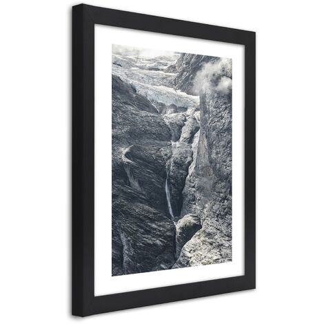 Quadro con cornice, Vista sulle rocce - 60x90