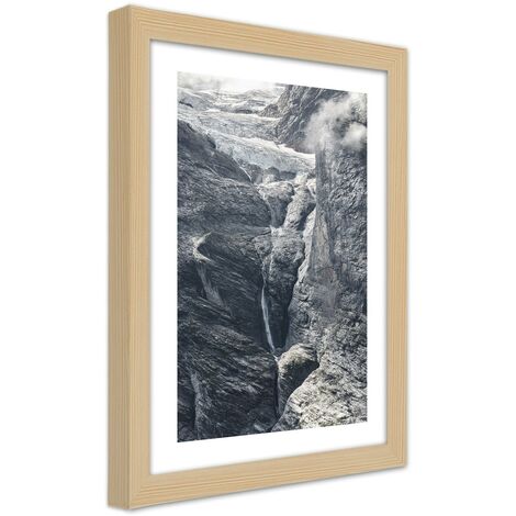 Quadro con cornice, Vista sulle rocce - 60x90