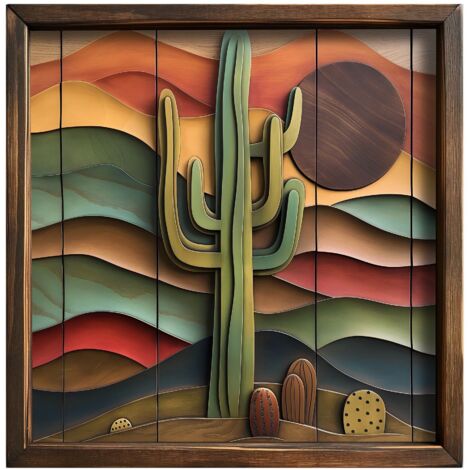 Quadro da parete in MDF con cornice Painting Multicolore