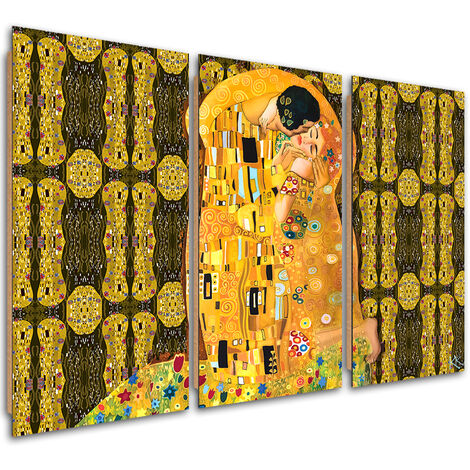 Quadro deco panel 3 paneli, Adempimento di una donna astrazione - 60x40