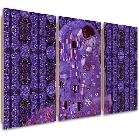 Quadro deco panel 3 paneli, Adempimento di una donna astrazione - 90x60