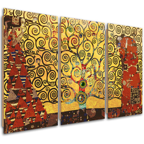 Quadro deco panel 3 paneli, Albero della vita - 60x40