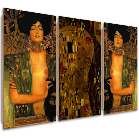 Quadro deco panel 3 paneli, Judyta con la testa di Holofernes - 120x80