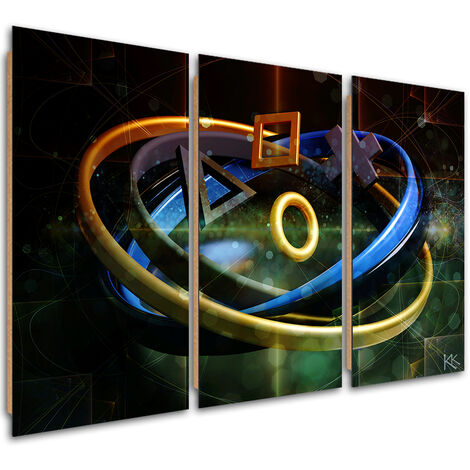 Quadro deco panel 3 paneli, Pulsanti per il controller - 120x80