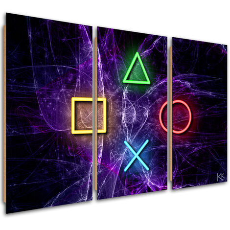 Quadro deco panel 3 paneli, Pulsanti per il controller - 120x80