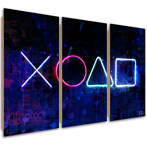 Quadro deco panel 3 paneli, Pulsanti per il controller - 60x40