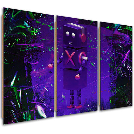 Quadro deco panel 3 paneli, Robot per il giocatore - 120x80