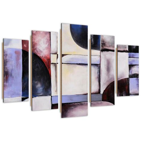 Quadro deco panel 5 parti, La calma del colore - 200x100