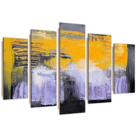 Quadro deco panel 5 parti, La magia del contrasto - 200x100
