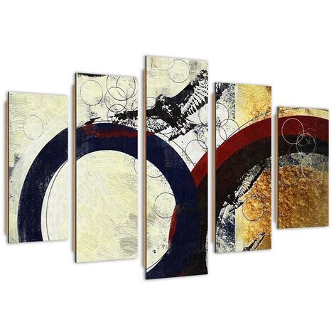 Quadro deco panel 5 parti, Occhiaie - 100x70