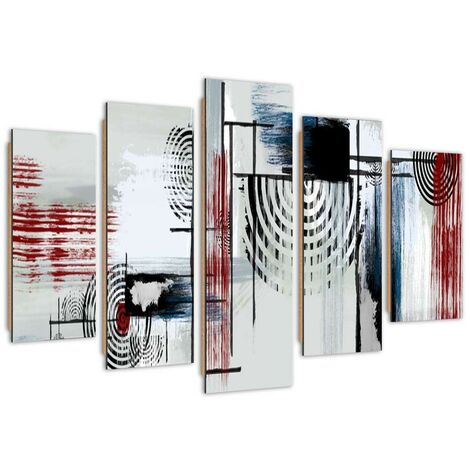 Quadro deco panel 5 parti, Scudi - 100x70