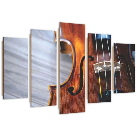 Quadro deco panel 5 parti, Violino - 150x100