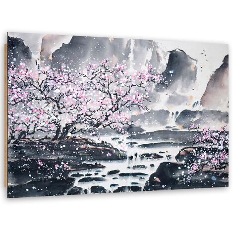 Quadro deco panel, Acquerello giapponese - 120x80