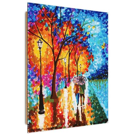 Quadro deco panel, Alberi d'autunno nel parco - 40x60