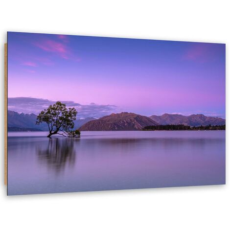 Quadro deco panel, Albero sul lago - 60x40