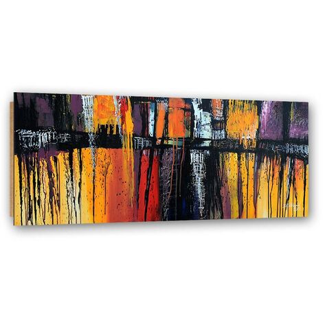 Quadro deco panel, Astrazione ardente - 90x30