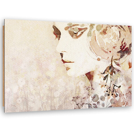 Quadro deco panel, Astrazione del viso della donna - 100x70