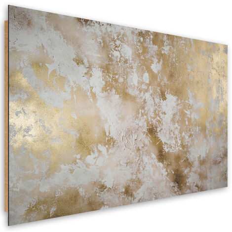 Quadro deco panel, Astrazione dorata - 120x80