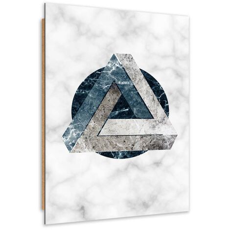 Quadro deco panel, Astrazione geometrica - marmo - 70x100