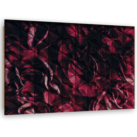 Quadro deco panel, Astrazione geometrica rossa - 100x70