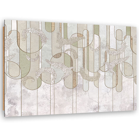 Quadro deco panel, Astrazione minimalista scandinava nel beige - 120x80