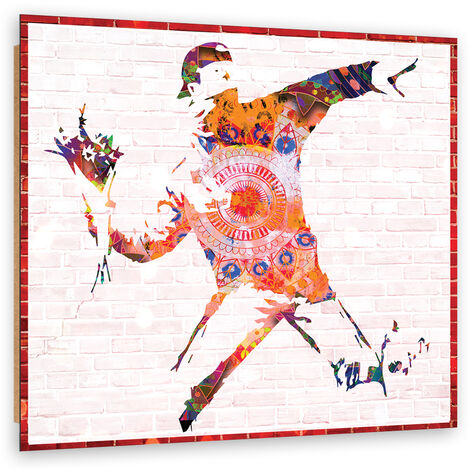 Quadro deco panel, Banksy Flower Thrower - 40x40