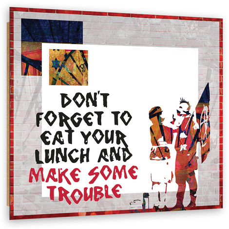 Quadro deco panel, Banksy Son Punk e Madre - 50x50
