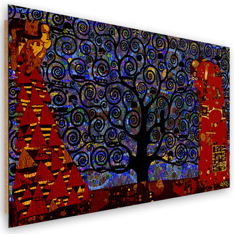 Quadro deco panel, Blue Tree of Life Abstraction - 100x70