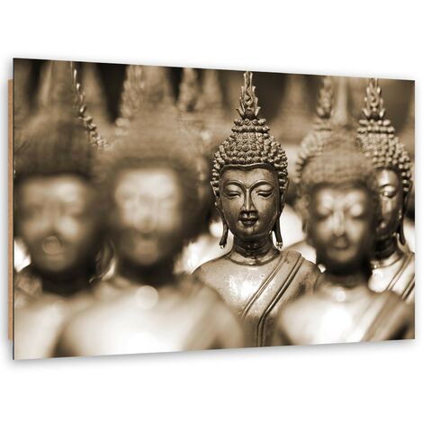 Quadro deco panel, Buddha tra la folla - 90x60