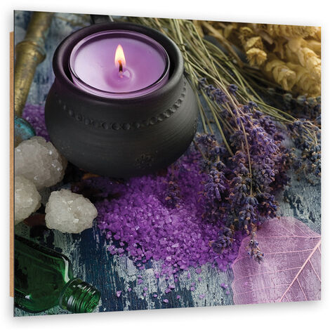 Quadro deco panel, Candela Violet Zen Spa - 50x50