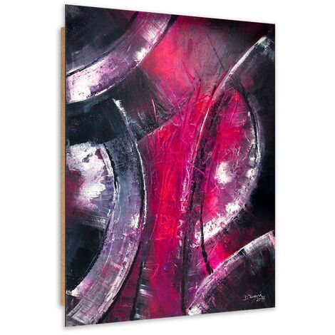 Quadro deco panel, Cerchi d'argento - 70x100