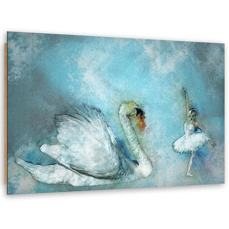 Quadro deco panel, Cigno e ballerina - 100x70