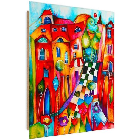 Quadro deco panel, Città  colorata - 40x60