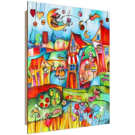 Quadro deco panel, Città  da favola - 70x100