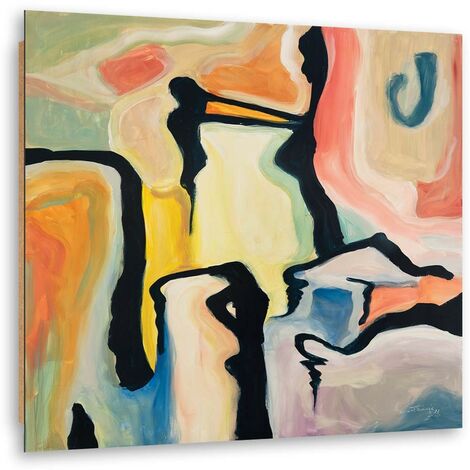 Quadro deco panel, Composizione a pastello - 60x60