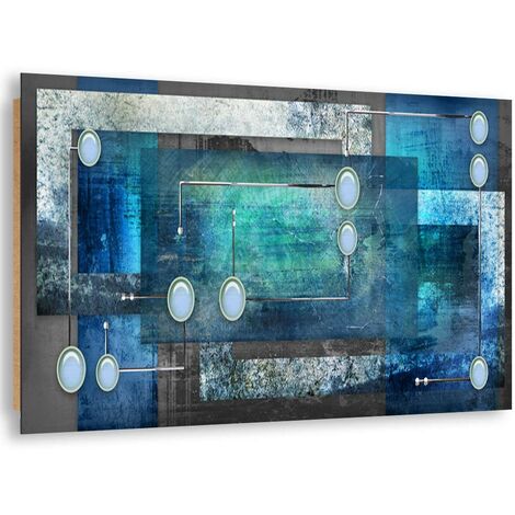 Quadro deco panel, Composizione blu - 120x80