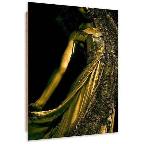 Quadro deco panel, Donna in polvere d'oro - 60x90