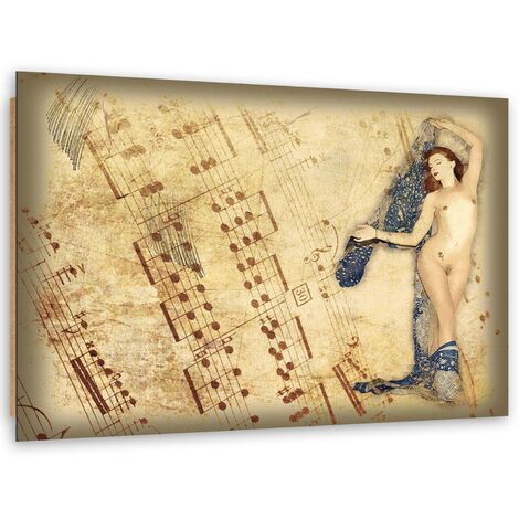 Quadro deco panel, Donna nuda con foulard - 90x60